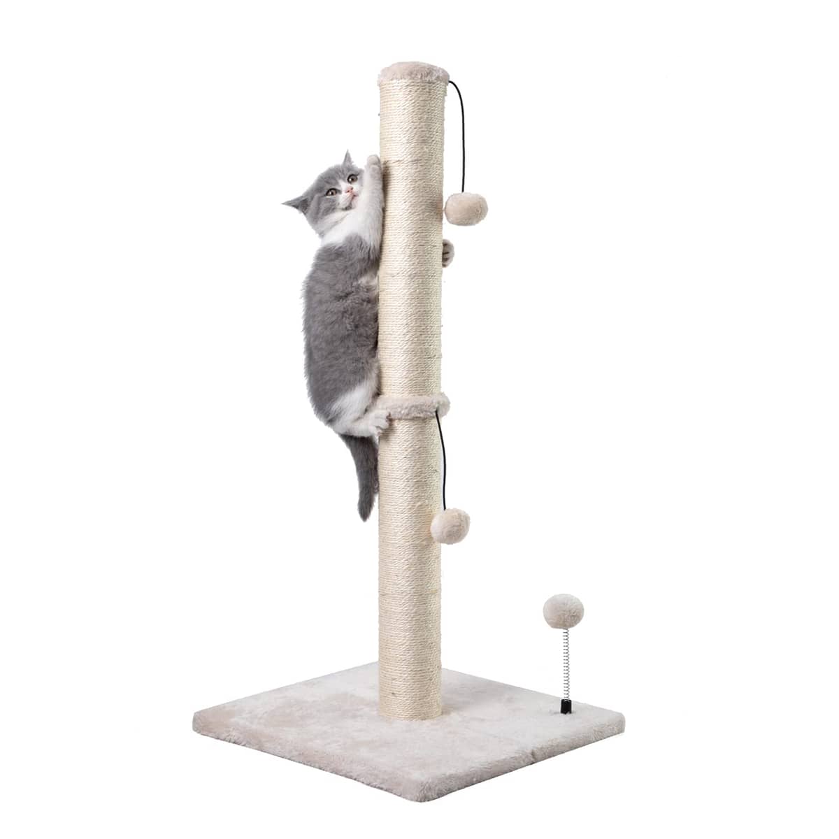 MECOOL 34" Tall Cat Scratching Post with Hanging Ball