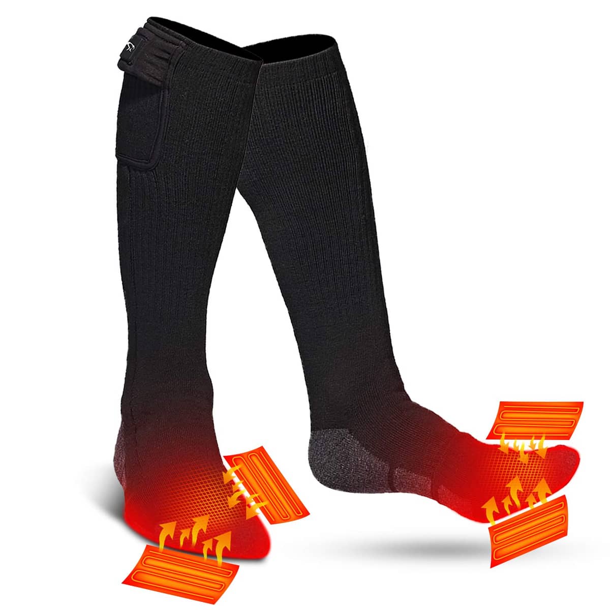 SNOW DEER Heated Socks, Upgraded 7.4V Rechargeable Battery Electric Socks