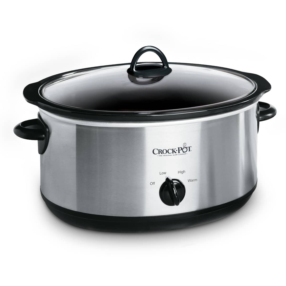 Crock-Pot 7-Quart Oval Manual Slow Cooker, Stainless Steel