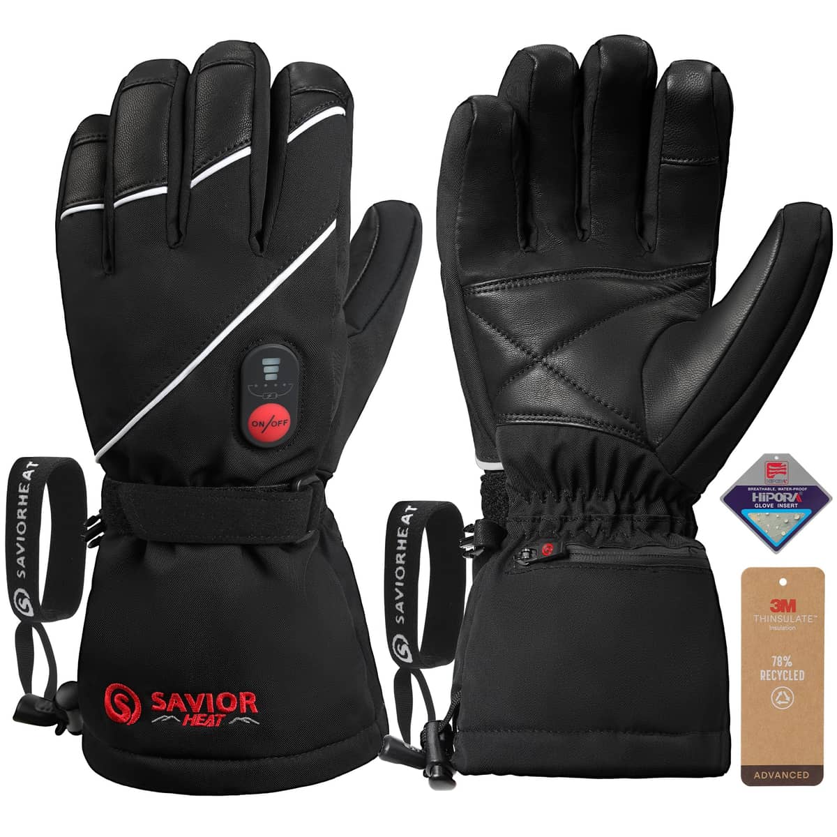SAVIOR HEAT Rechargeable Heated Ski Gloves and Socks