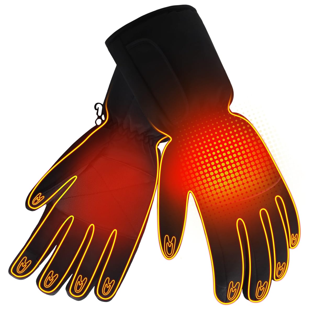 Winter Rechargeable Electric Warm Heated Gloves Men Women Battery Powered Heating Gloves,Waterproof Touchscreen Thermal Insulated Heated Gloves for Winter Sports Outdoors Climbing Hiking Hand Warmer